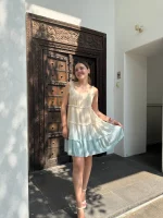 Vestido Corto - Vestido Tirantes degradado