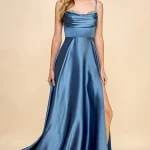 vestido maxi - Tirantes piedras en busto