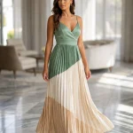 vestido maxxi - Vestido plizado 3 colores