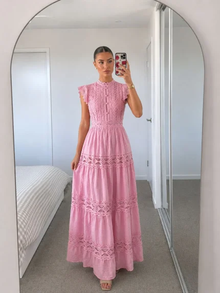 vestido maxxi - vestido botones