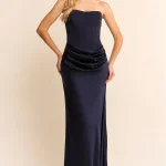 vestido maxxi - Vestido straple corset